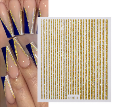 Nail Art Sticker Selbstklebend Gold